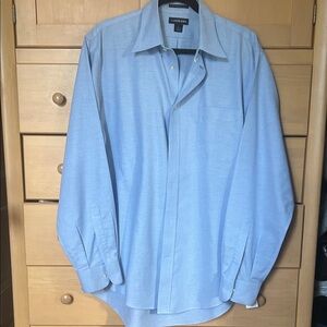Lands' End Men's Light Blue Dress Shirt
